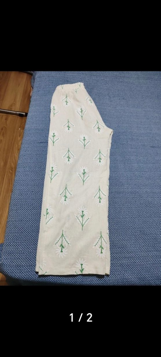 ŞİLE BEZİ KETEN KARIŞIMI PİJAMA - Görsel 2