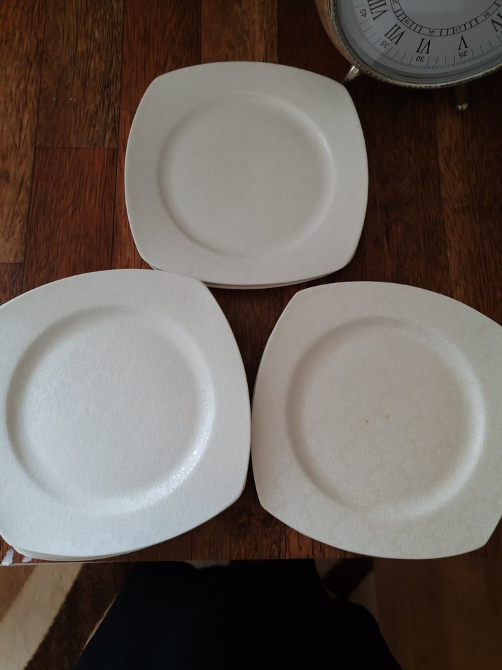 Karaca Beyaz Gri Tabak Seti - Görsel 2