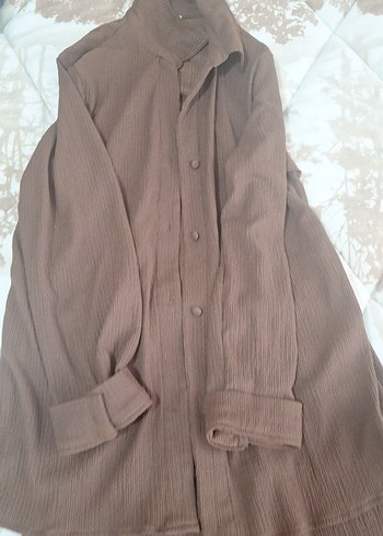 Kahverengi Keten Kadın Takım Elbise - Görsel 3