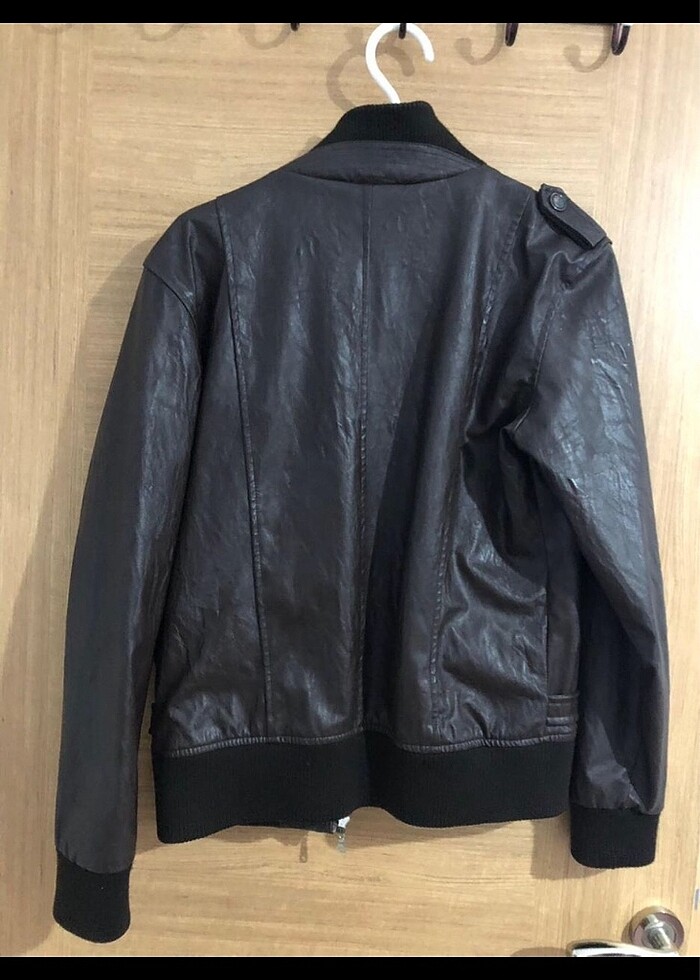 Suni deri ceket - Görsel 2