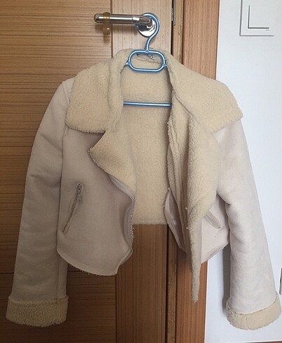 Krem Rengi İçi Yünlü Ceket S/36 Beden