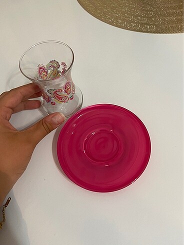  Beden pembe Renk Lav marka çay seti