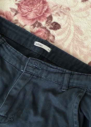 Lacivert Bol Kesim Midi Kot Pantolon - Görsel 2