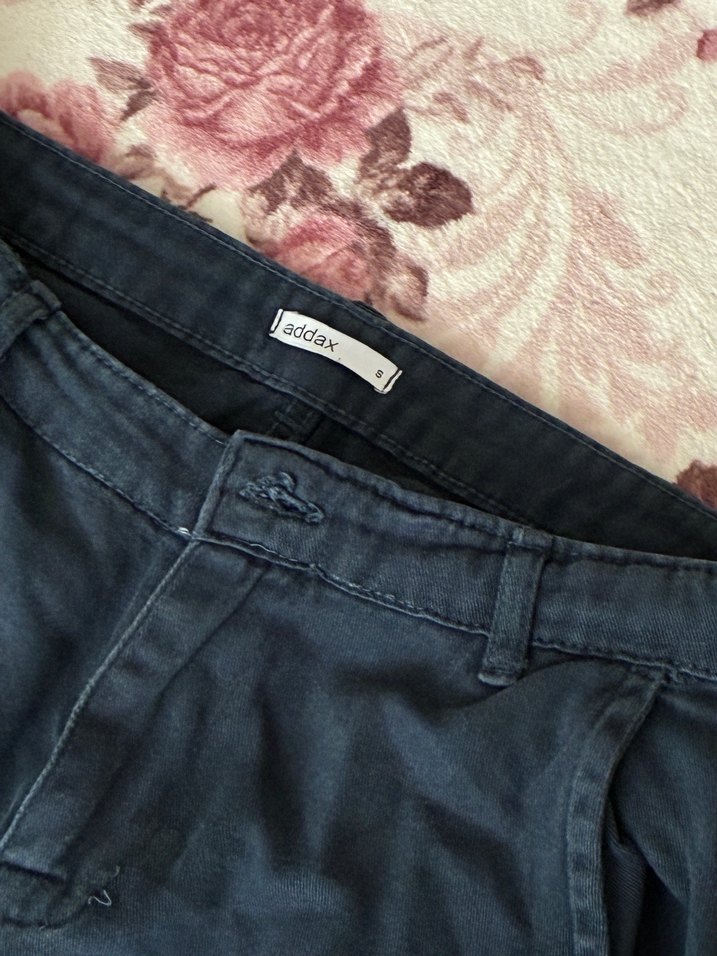 Lacivert Bol Kesim Midi Kot Pantolon - Görsel 2