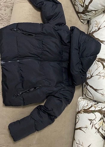 Siyah Kadın Midi Kışlık Mont - Görsel 2