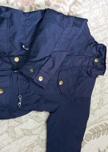 Düğmeli Lacivert erkek cocuk  Kışlık mont - Görsel 7