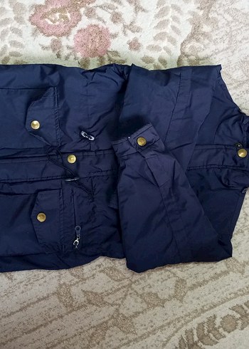 Düğmeli Lacivert erkek cocuk  Kışlık mont - Görsel 2