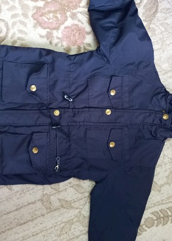 Düğmeli Lacivert erkek cocuk  Kışlık mont - Görsel 4