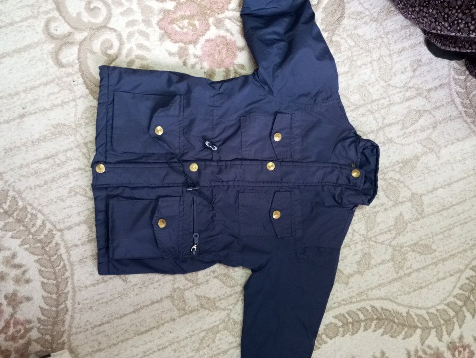 Düğmeli Lacivert erkek cocuk  Kışlık mont - Görsel 4