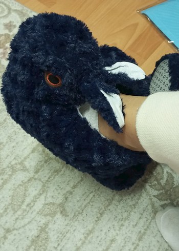 Kız Peluş Tavşanlı Ev Terlik panduf - Görsel 11