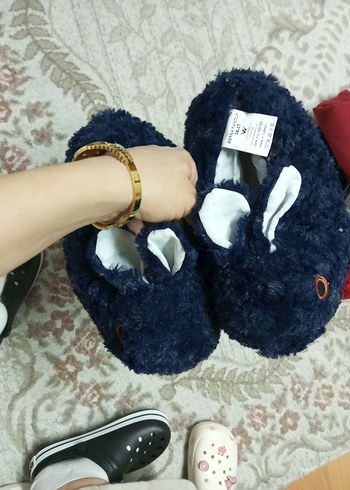 Kız Peluş Tavşanlı Ev Terlik panduf - Görsel 9