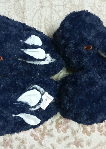 Kız Peluş Tavşanlı Ev Terlik panduf - Görsel 8