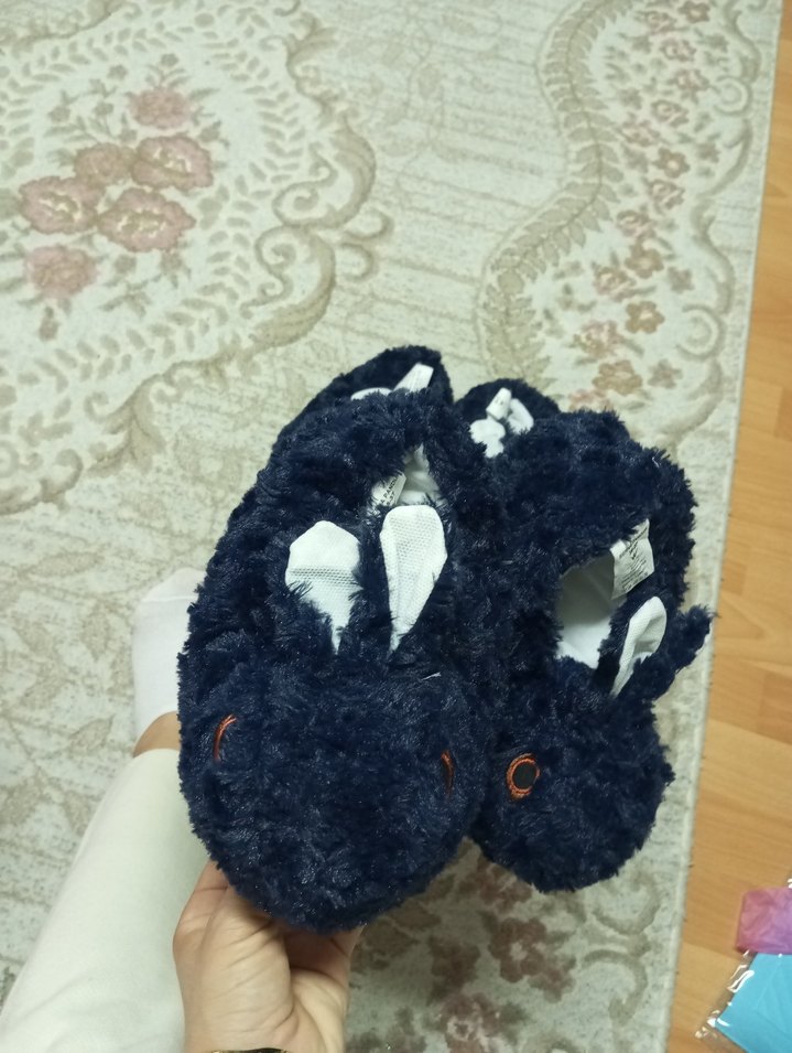 Kız Peluş Tavşanlı Ev Terlik panduf - Görsel 4