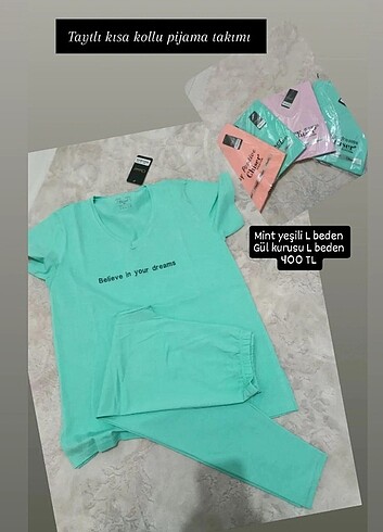 Kısa kollu pijama takım