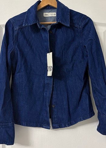 Kadın Lacivert Denim gömlek - Görsel 2