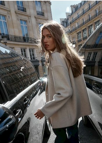 Düğmeli Bej Kaban - Görsel 4