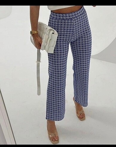 Zara Zara yeni etiketli jakarlı pantolon