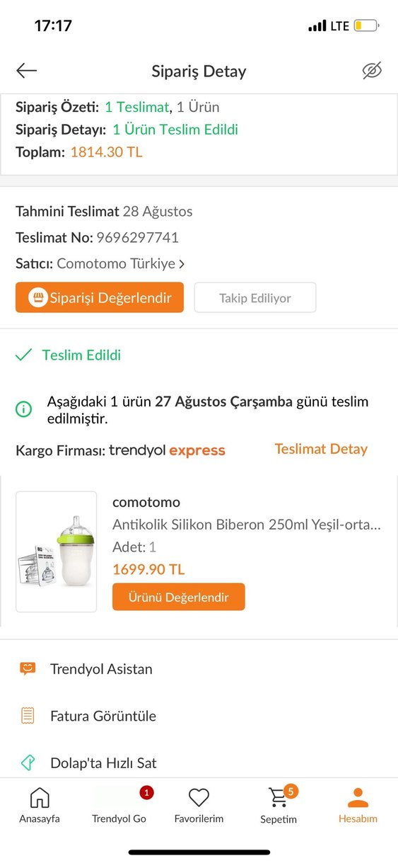 Comotomo antikolik biberon orjinall - Görsel 4