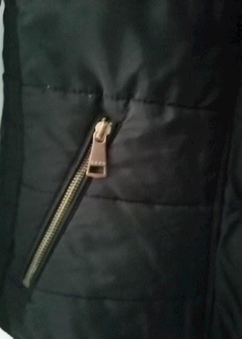 s Beden siyah Renk Siyah Fermuarlı Kadın Mont