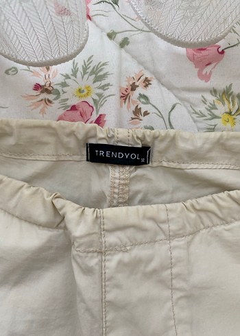 Bej Düğmeli parasut Pantolon - Görsel 2