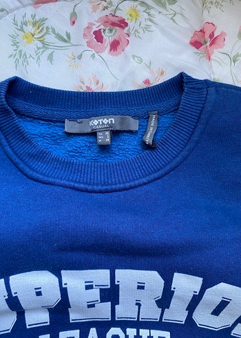 Mavi Baskılı Oversize  Sweatshirt - Görsel 2