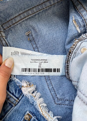 Kadın Mavi  Bol Kesim Denim Pantolon - Görsel 4