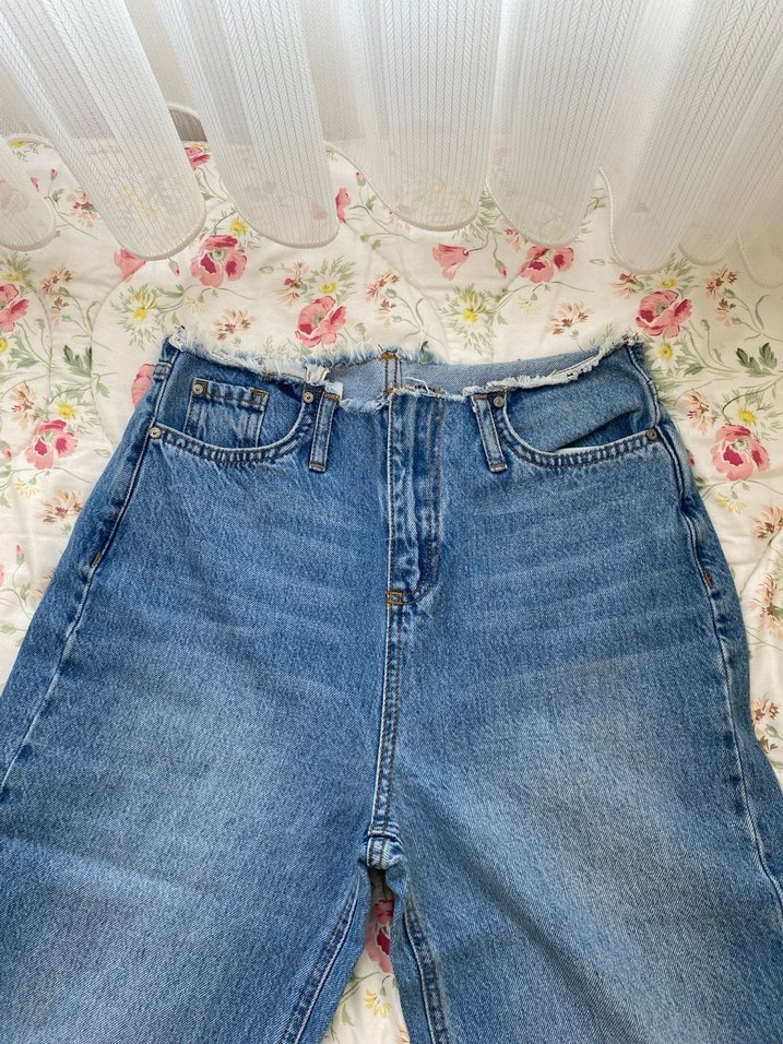 Kadın Mavi  Bol Kesim Denim Pantolon - Görsel 2