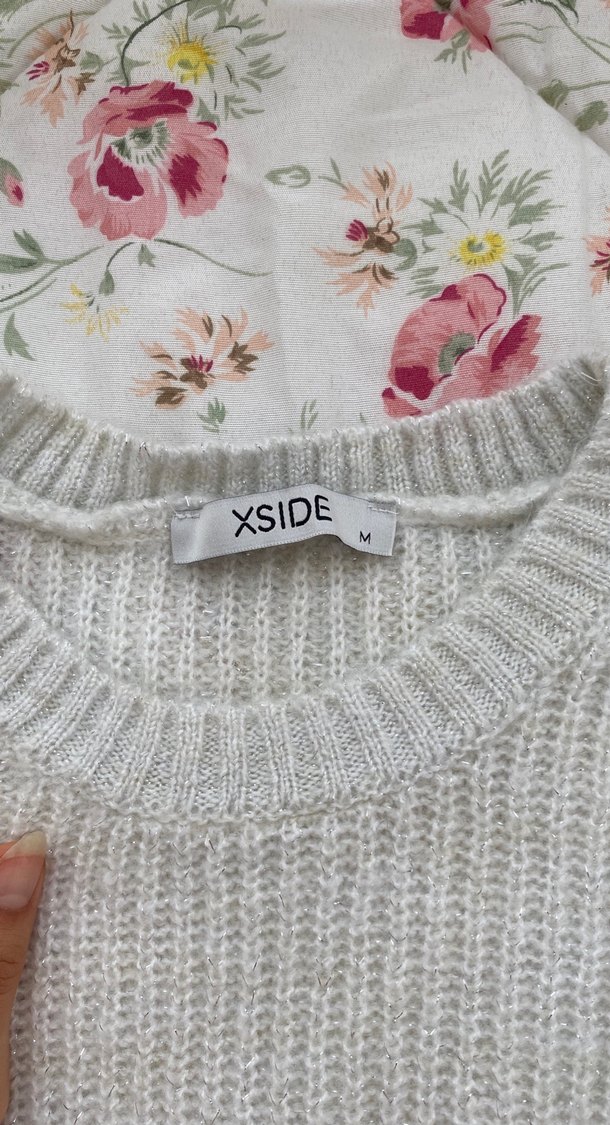 Gri Örme Kadın Triko Kazak - Görsel 2