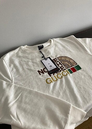 xl Beden Thenorthfacexgucci Beyaz Sweatshirt 