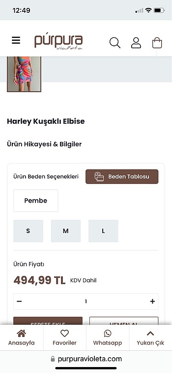 Diğer Purpura elbise