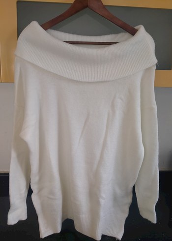 Ekru Karmen yaka Triko - Görsel 6