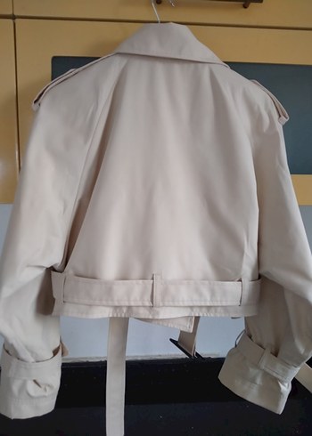 Bej Kemerli Kadın Kısa Tenç Crop - Görsel 3