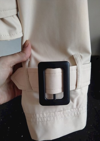 Bej Kemerli Kadın Kısa Tenç Crop - Görsel 4