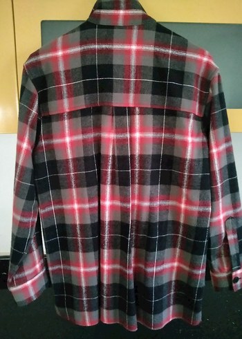 Pamuklu Ekoseli  Kadın Gömlek Tunik - Görsel 2