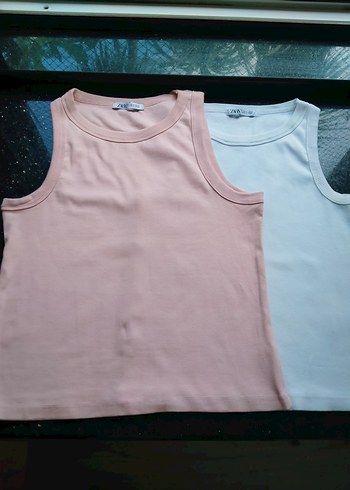 ZARA Beyaz ve Pastel Mini Pamuklu Spor Atlet