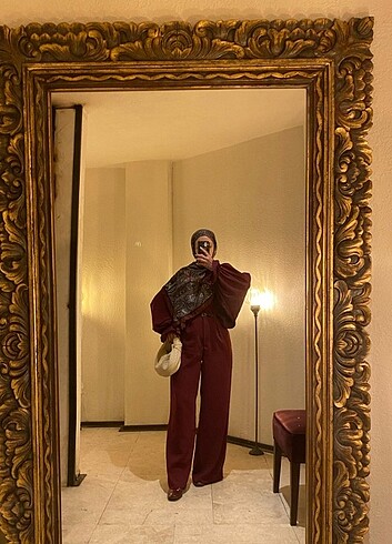 m Beden bordo ikili takım yarasa kol