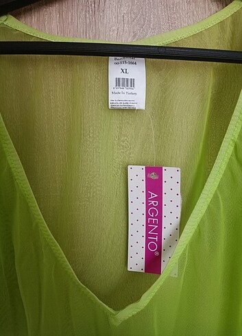 xl Beden Argento marka şifon Yeşil Pareo