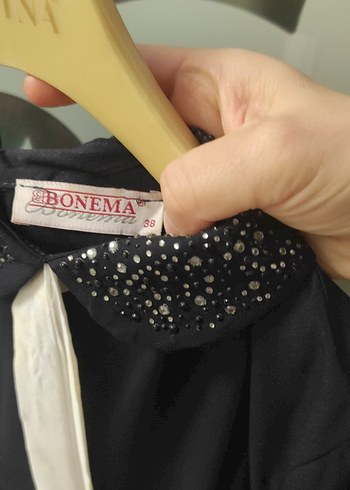 Uzun Kollu Siyah Kadın Gömlek - Görsel 2