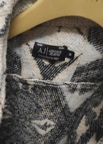 Gri Kapüşonlu Bohem Kadın Kazak - Görsel 2