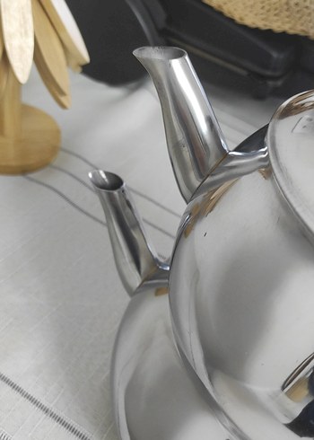 AYSWORD Beyaz Gri Çaydanlık Seti - Görsel 3