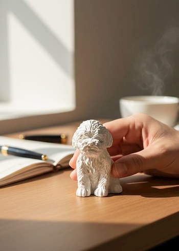 Beyaz Köpek Figürü - Görsel 4