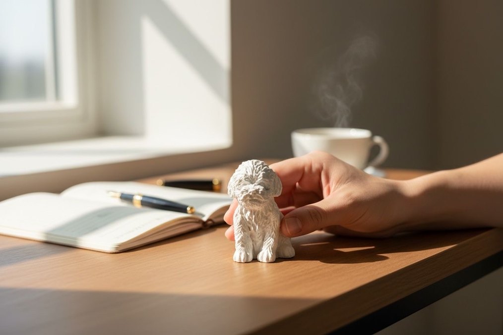 Beyaz Köpek Figürü - Görsel 4