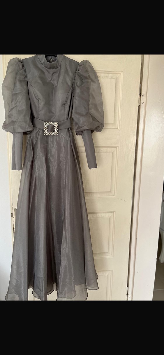 Tesettür Uzun Abiye Elbise - Görsel 3