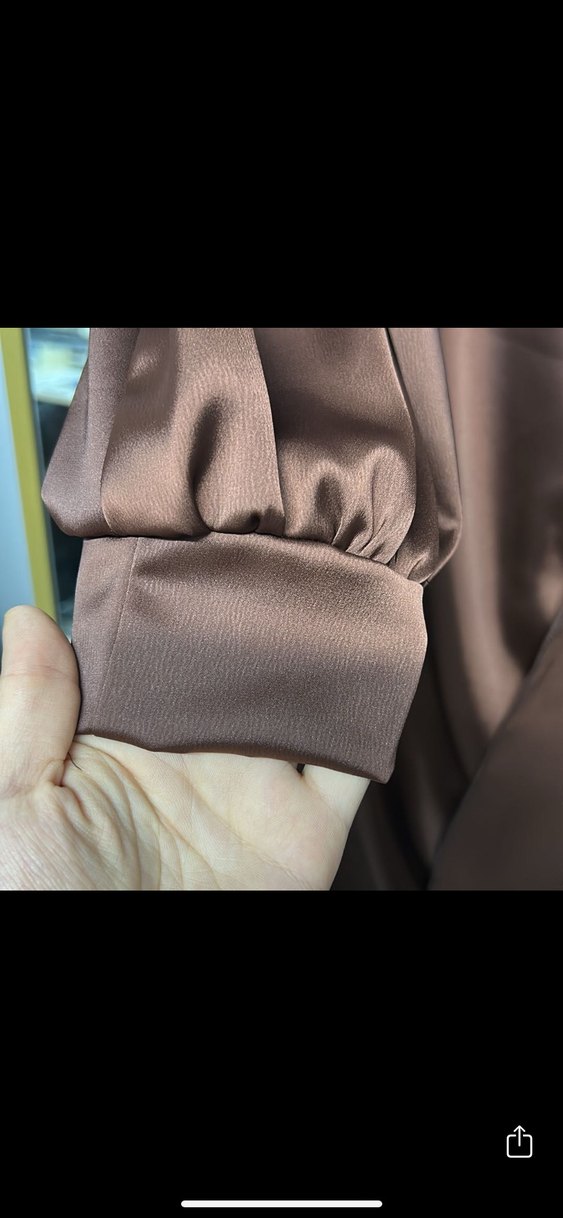 Kahverengi Drapeli Uzun Kadın Elbise - Görsel 3