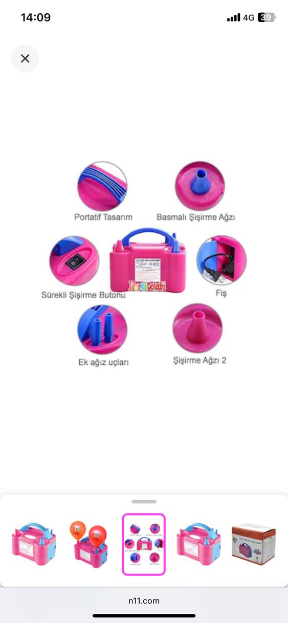 Balon şişirme makinası - Görsel 2