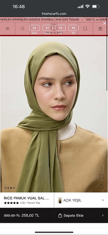 Fresh scarfs şal
