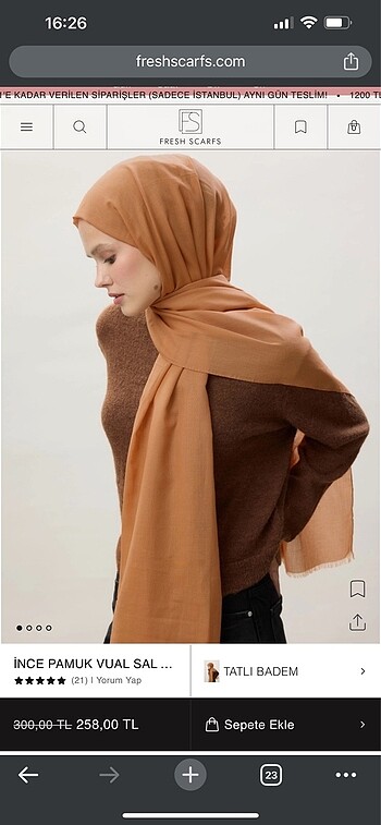 Fresh scarfs şal