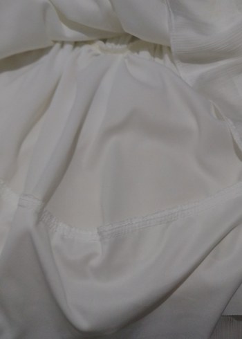 Beyaz Straplez Mini Gelinlik - Görsel 6