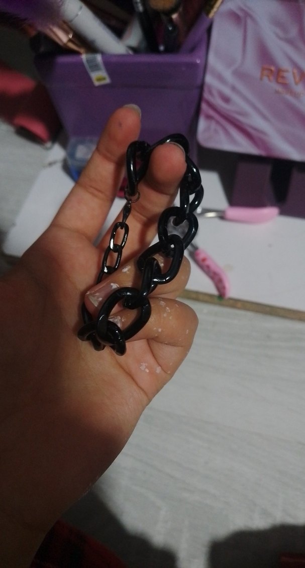 Siyah Zincir Detaylı Kadın El Zinciri - Görsel 2