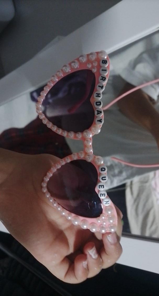 Boncuk Detaylı Renkli Kadın Gözlüğü - Görsel 3